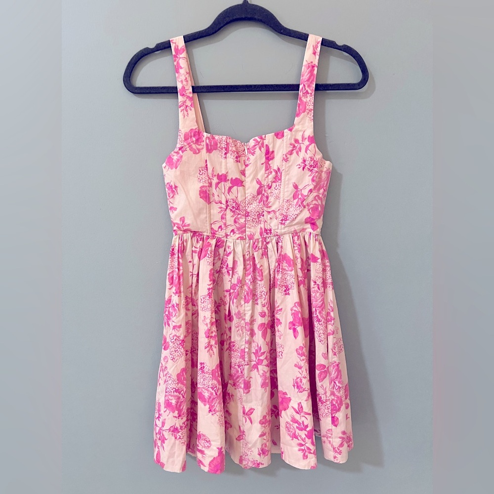 Olivaceous Pink Floral Dress